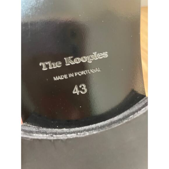 The Kooples Men's Black Leather Loafers Size 9.5 US 43 FR NIB Lizard Texture - Picture 11 of 13